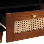 Mueble de TV Marrón 70 x 33,5 x 46 cm Madera de mango maciza