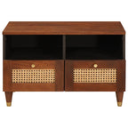 Mueble de TV Marrón 70 x 33,5 x 46 cm Madera de mango maciza