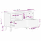 Mueble de TV Marrón 70 x 33,5 x 46 cm Madera de mango maciza