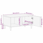 Mesa de Café 80 x 50 x 40 cm Madera de mango maciza