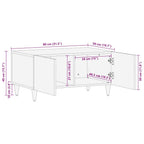 Mesa de Café 80 x 50 x 40 cm Madera de mango maciza