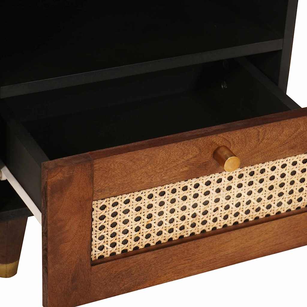 Armario de Noche Marrón 40 x 33 x 46 cm Madera maciza de Acacia