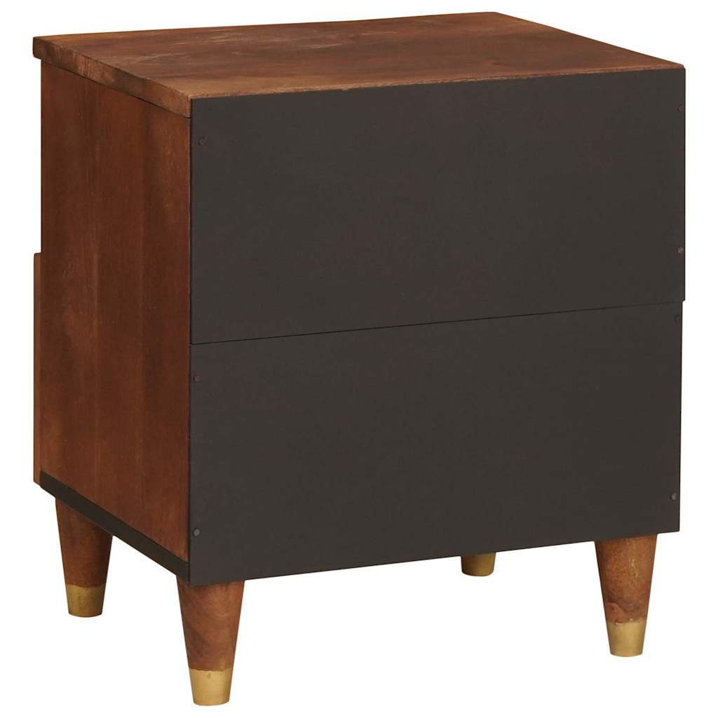 Armario de Noche Marrón 40 x 33 x 46 cm Madera maciza de Acacia