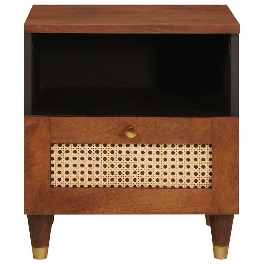 Armario de Noche Marrón 40 x 33 x 46 cm Madera maciza de Acacia