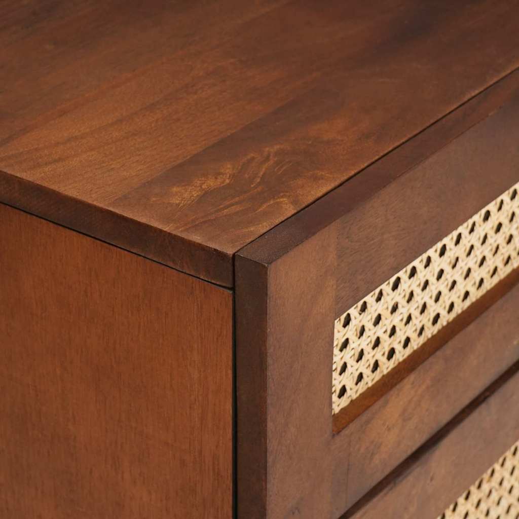 Mesas de noche con cajón 50 x 33 x 60 cm Madera de mango maciza