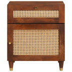 Mesas de noche con cajón 50 x 33 x 60 cm Madera de mango maciza