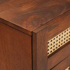 Mesas de noche con cajón 50 x 33 x 60 cm Madera de mango maciza