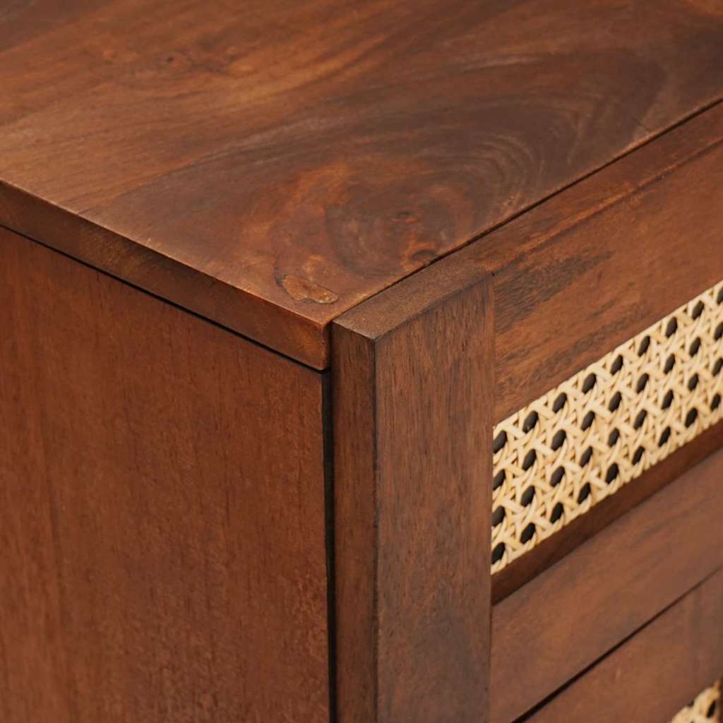 Mesas de noche con cajón 50 x 33 x 60 cm Madera de mango maciza