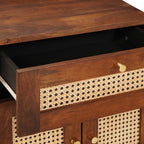 Mesas de noche con cajón 50 x 33 x 60 cm Madera de mango maciza