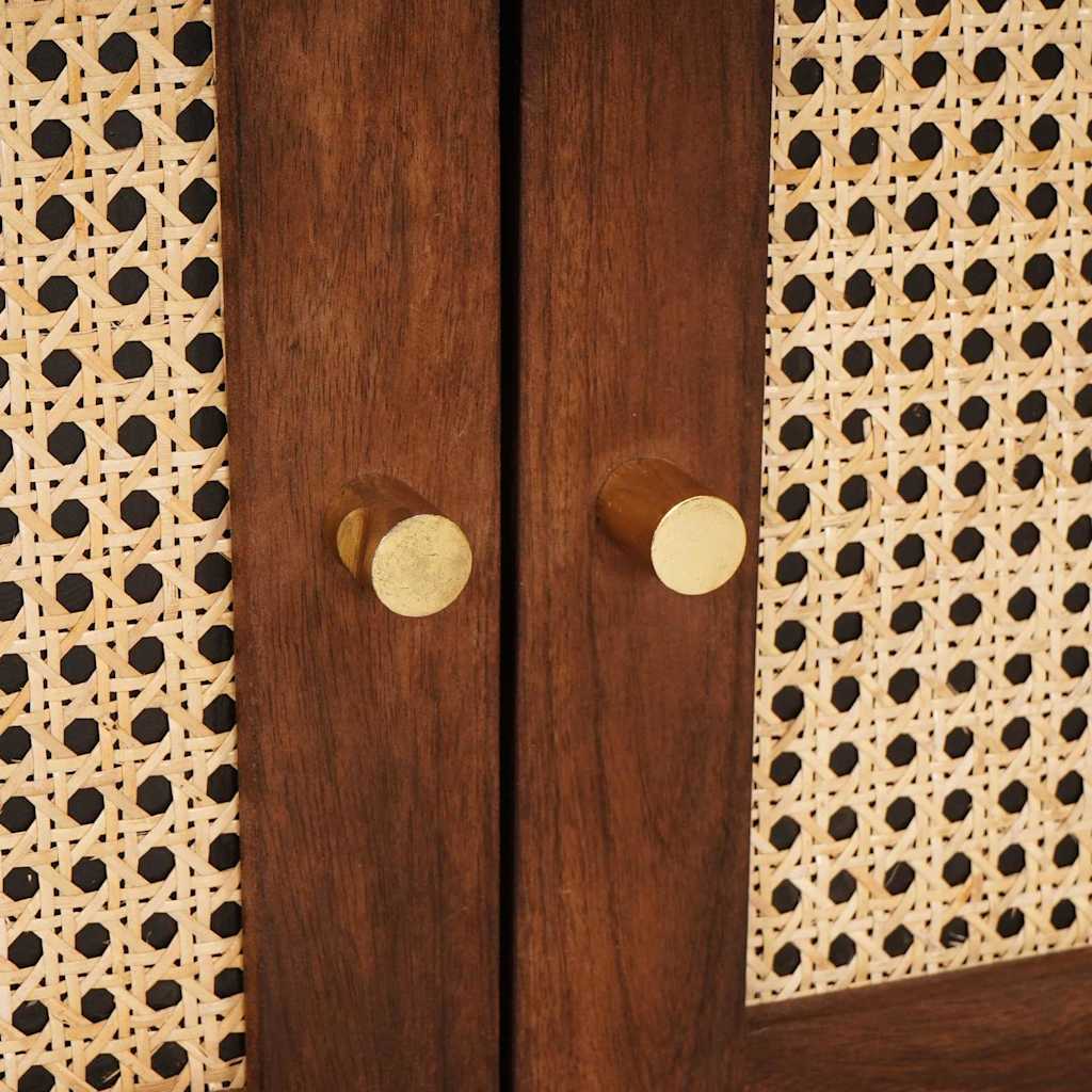 Mesas de noche con cajón 50 x 33 x 60 cm Madera de mango maciza
