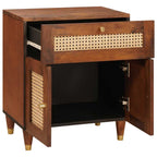 Mesas de noche con cajón 50 x 33 x 60 cm Madera de mango maciza