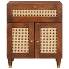 Mesas de noche con cajón 50 x 33 x 60 cm Madera de mango maciza