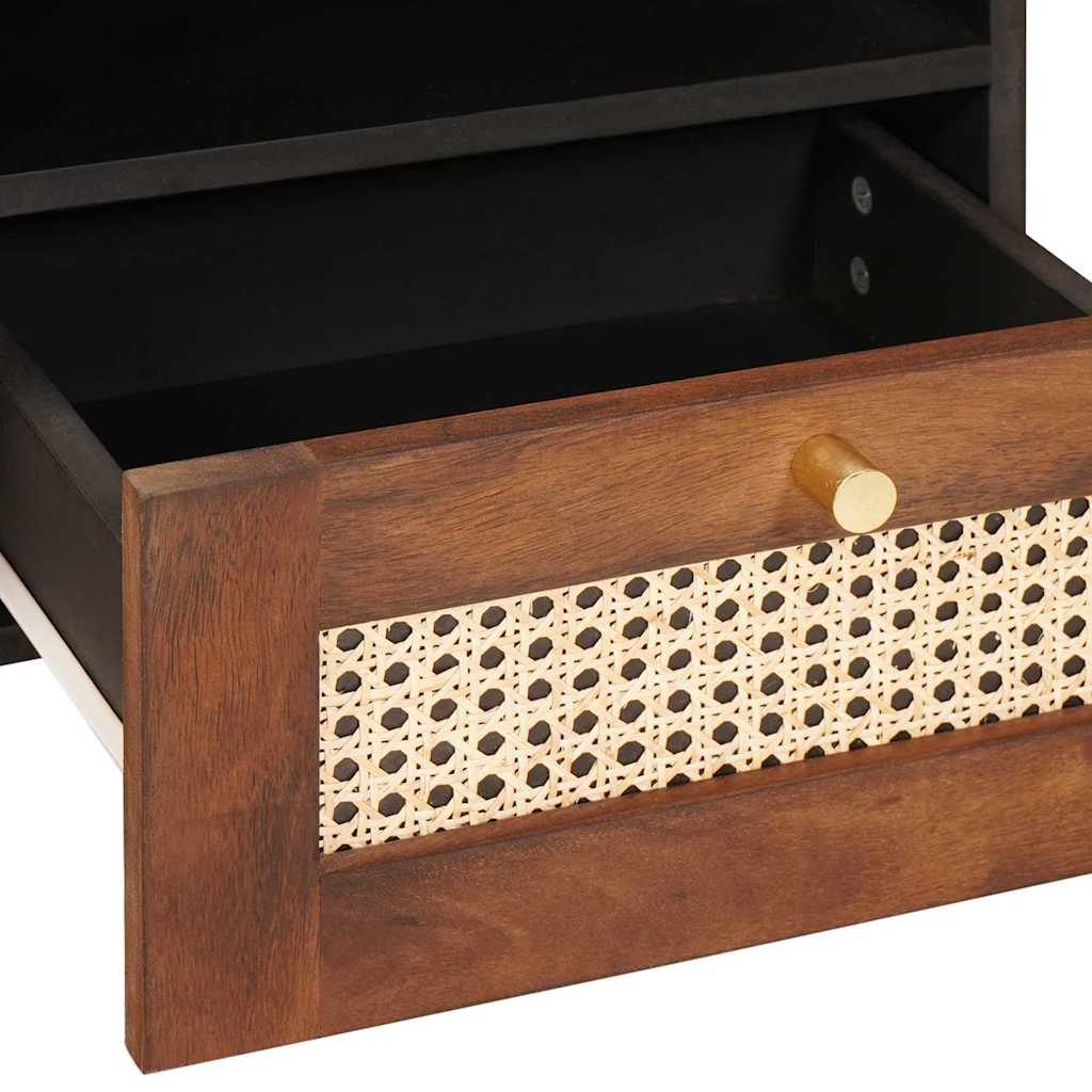 Mesa de Café con cajón 80 x 54 x 40 cm Madera de mango maciza