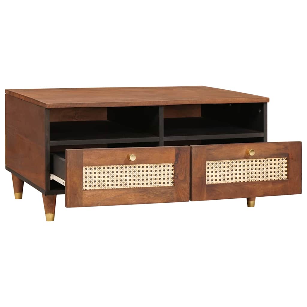 Mesa de Café con cajón 80 x 54 x 40 cm Madera de mango maciza