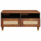 Mesa de Café con cajón 80 x 54 x 40 cm Madera de mango maciza