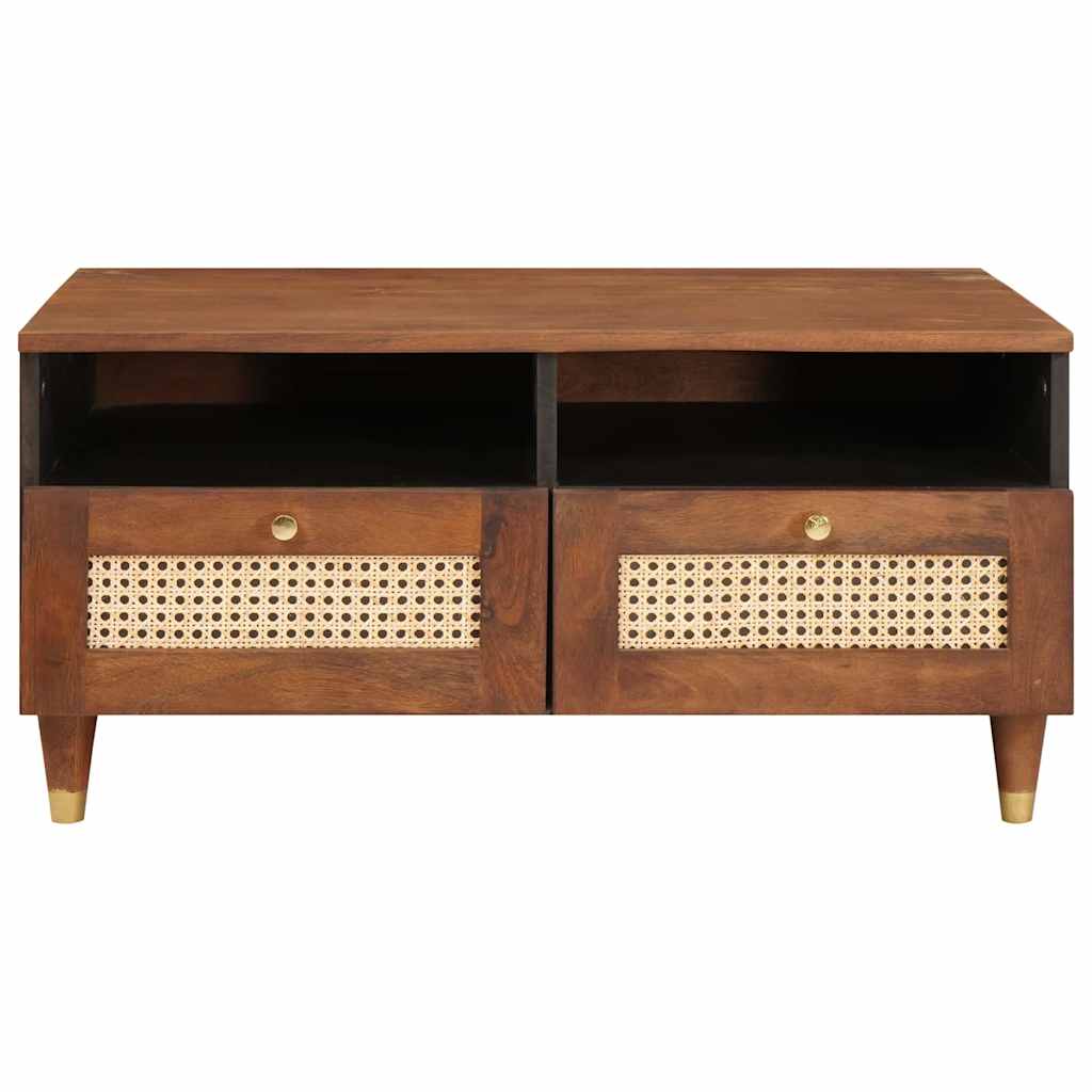 Mesa de Café con cajón 80 x 54 x 40 cm Madera de mango maciza