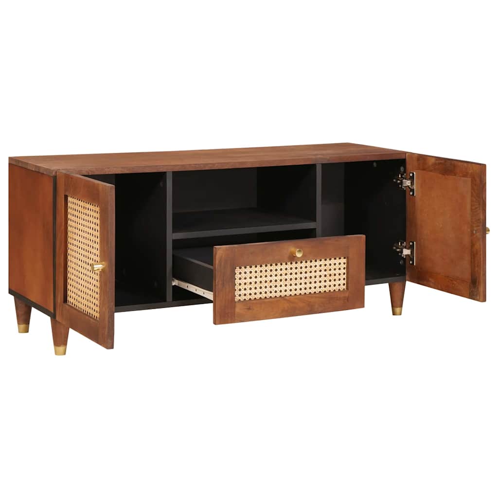 Mueble de TV Marrón 105 x 33,5 x 46 cm Madera de mango maciza