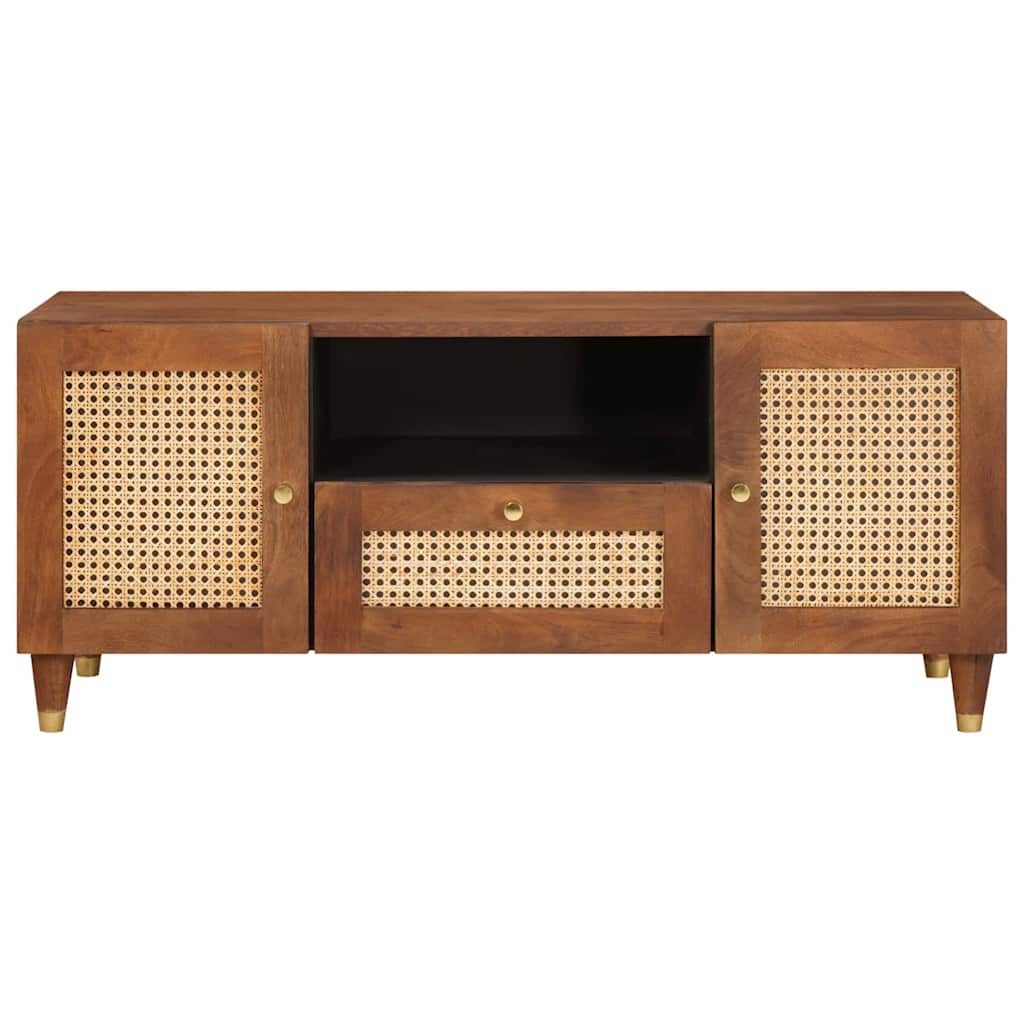 Mueble de TV Marrón 105 x 33,5 x 46 cm Madera de mango maciza