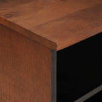 Mueble de TV Marrón 100 x 33,5 x 46 cm Madera de mango maciza
