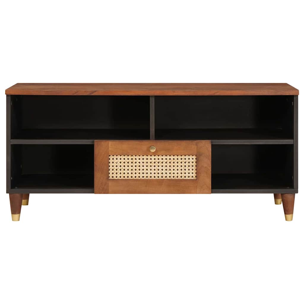 Mueble de TV Marrón 100 x 33,5 x 46 cm Madera de mango maciza
