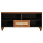 Mueble de TV Marrón 100 x 33,5 x 46 cm Madera de mango maciza