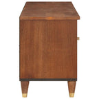 Mueble de TV Marrón 100 x 33,5 x 46 cm Madera de mango maciza