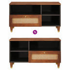 Mueble de TV Marrón 80 x 33,5 x 46 cm Madera de mango maciza