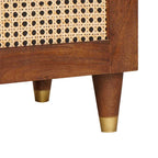 Mueble de TV Marrón 100 x 33,5 x 46 cm Madera de mango maciza