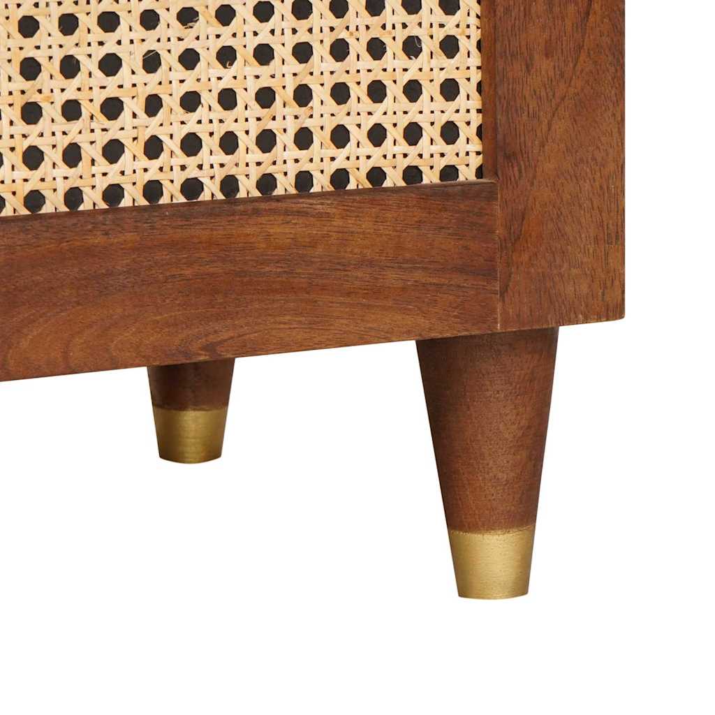 Mueble de TV Marrón 100 x 33,5 x 46 cm Madera de mango maciza