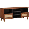 Mueble de TV Marrón 100 x 33,5 x 46 cm Madera de mango maciza