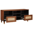 Mueble de TV Marrón 100 x 33,5 x 46 cm Madera de mango maciza