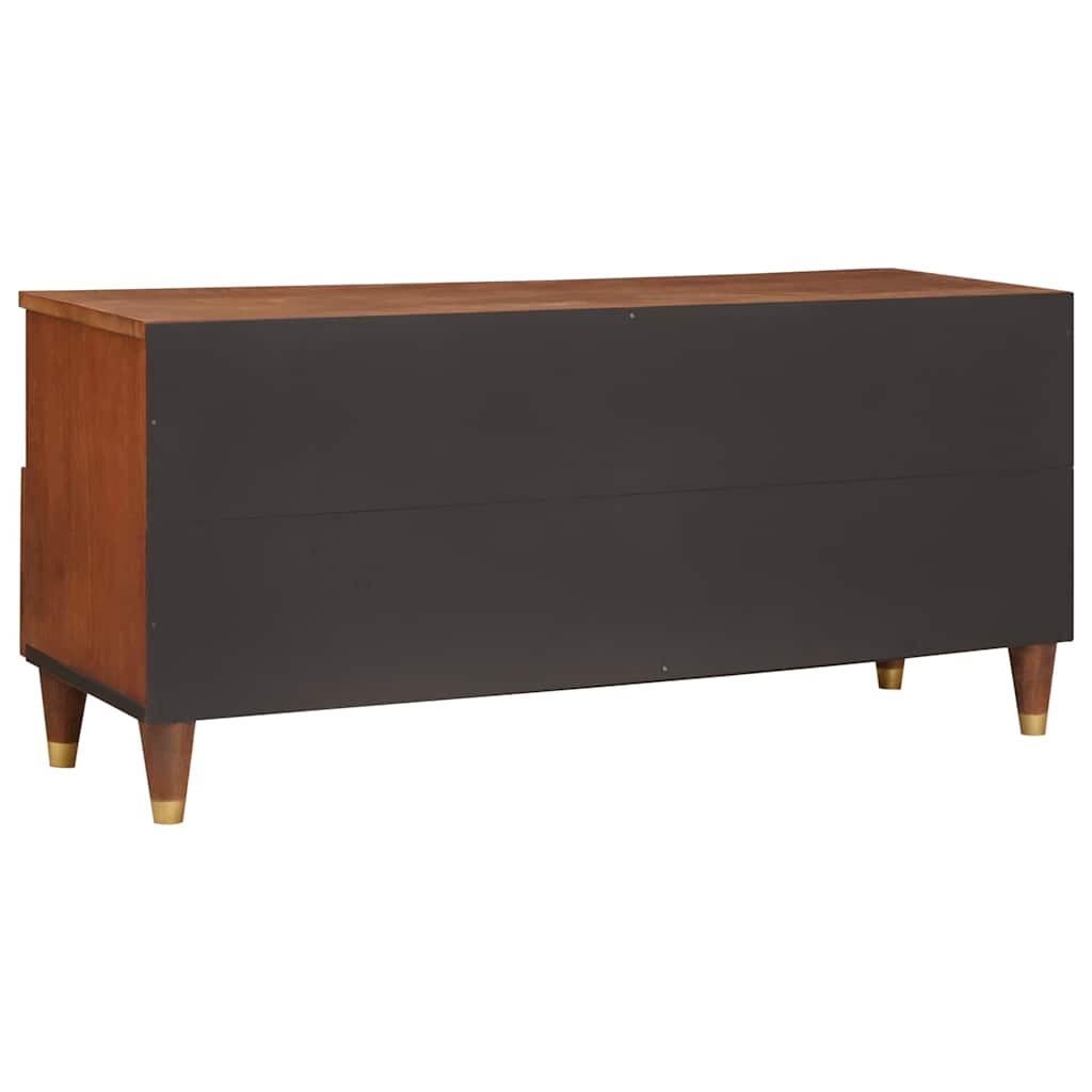 Mueble de TV Marrón 100 x 33,5 x 46 cm Madera de mango maciza