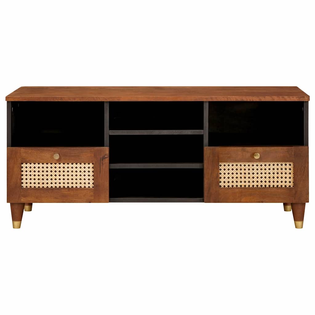 Mueble de TV Marrón 100 x 33,5 x 46 cm Madera de mango maciza