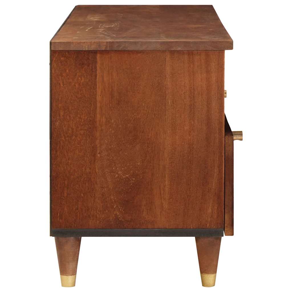Mueble de TV Marrón 100 x 33,5 x 46 cm Madera de mango maciza