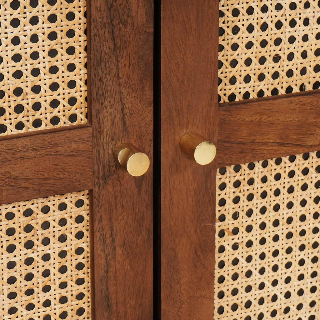 Mueble Alto Marrón 60 x 33,5 x 100 cm Madera de mango maciza