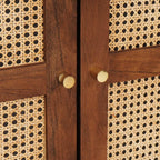 Mueble Alto Marrón 60 x 33,5 x 100 cm Madera de mango maciza