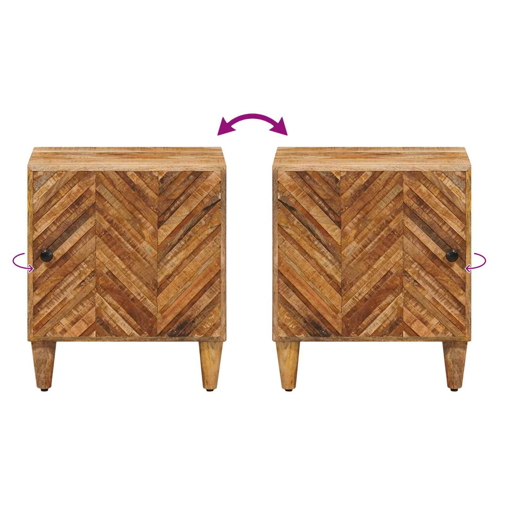 Mesita de Noche 2 pcs Marrón 40 x 33,5 x 46 cm