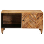 Mesa de Café Marrón 80 x 50 x 40 cm Madera de mango maciza