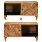 Mesa de Café Marrón 80 x 50 x 40 cm Madera de mango maciza