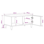 Mesa de Café Marrón 80 x 50 x 40 cm Madera de mango maciza