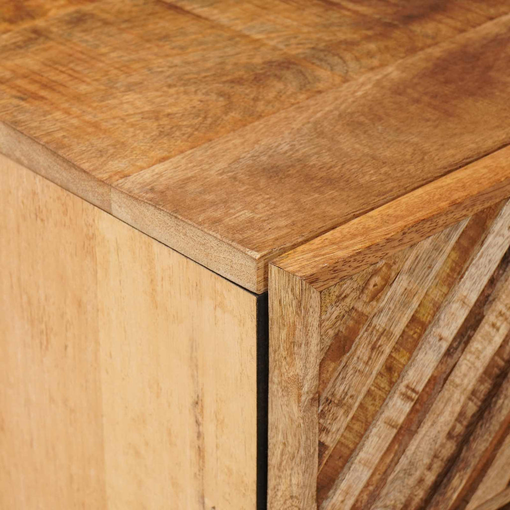 Mesita de Noche Marrón 50 x 33 x 60 cm Madera de mango maciza
