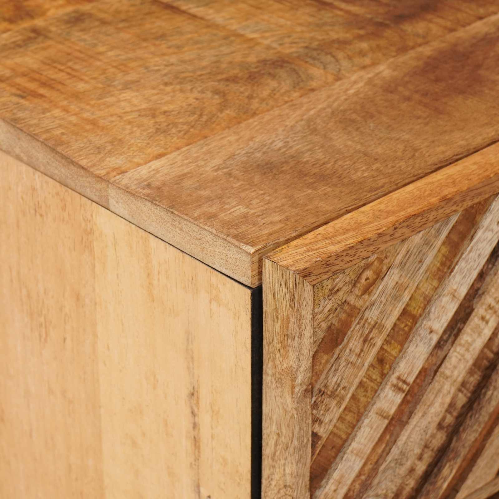Mesita de Noche Marrón 50 x 33 x 60 cm Madera de mango maciza