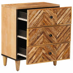 Mesita de Noche Marrón 50 x 33 x 60 cm Madera de mango maciza