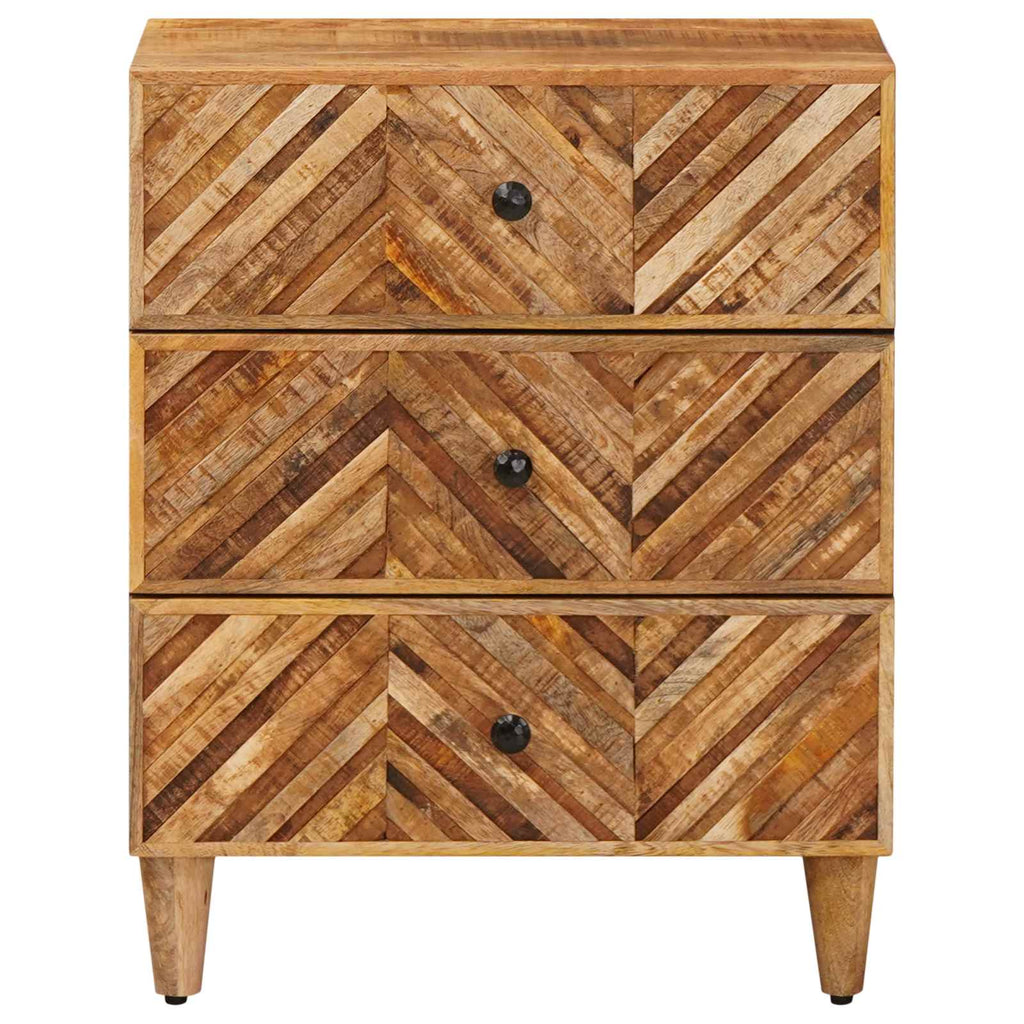 Mesita de Noche Marrón 50 x 33 x 60 cm Madera de mango maciza