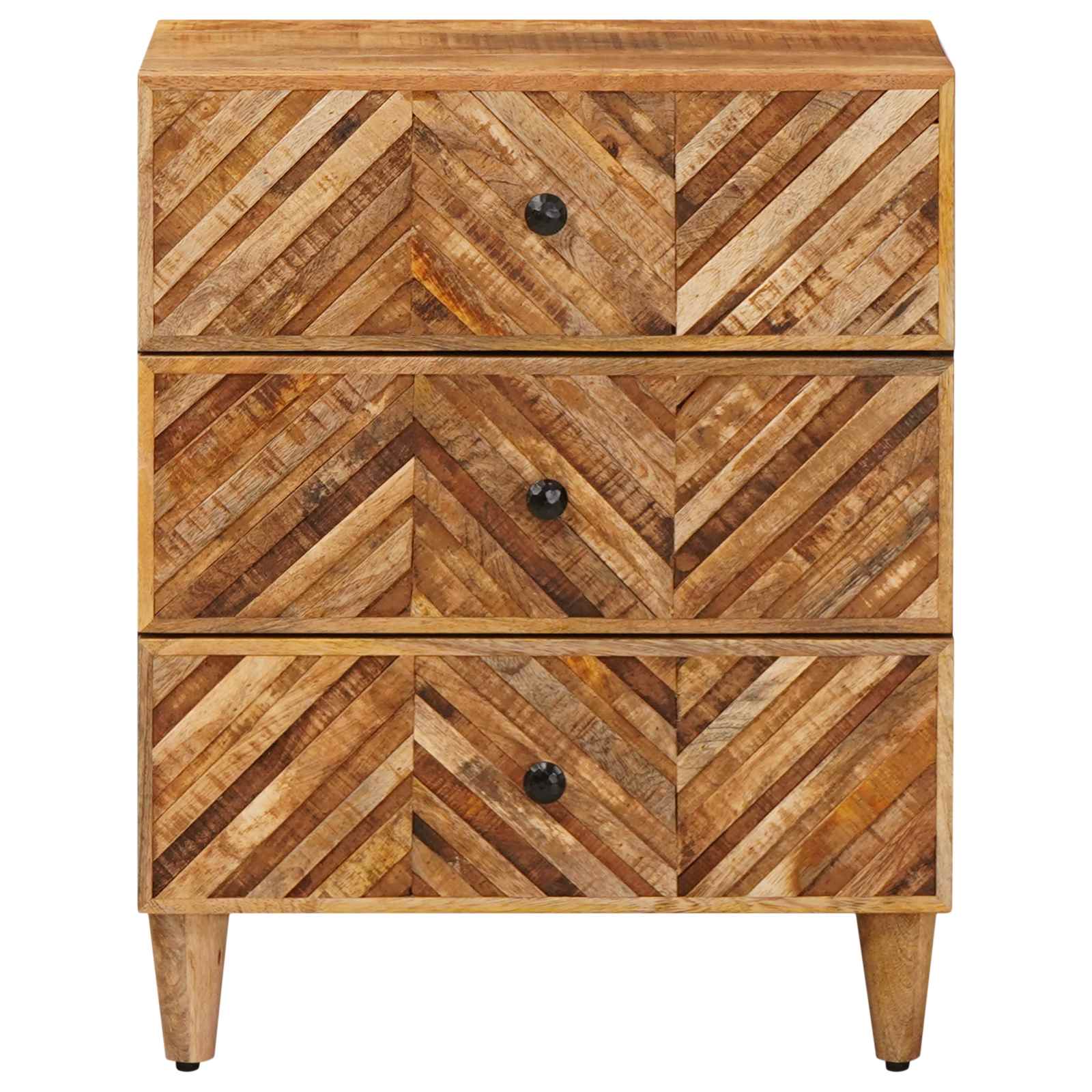 Mesita de Noche Marrón 50 x 33 x 60 cm Madera de mango maciza