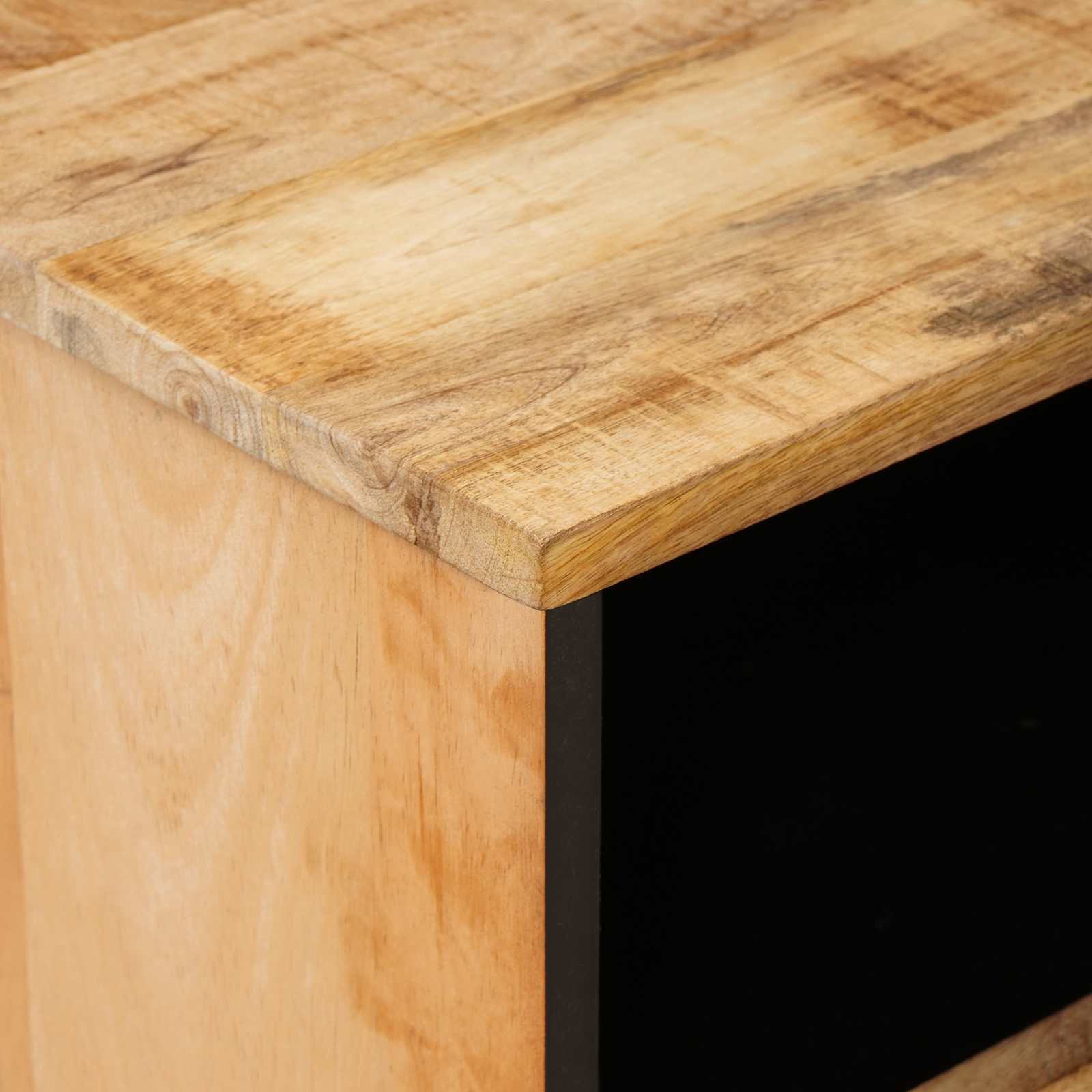 Mesita de Noche Marrón 50 x 33 x 60 cm Madera de mango maciza