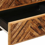 Mesita de Noche Marrón 50 x 33 x 60 cm Madera de mango maciza