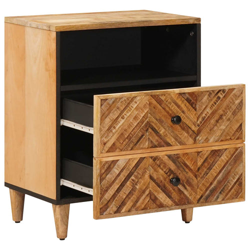 Brown Nightstand 50 x 33 x 60 cm Solid Mango Wood