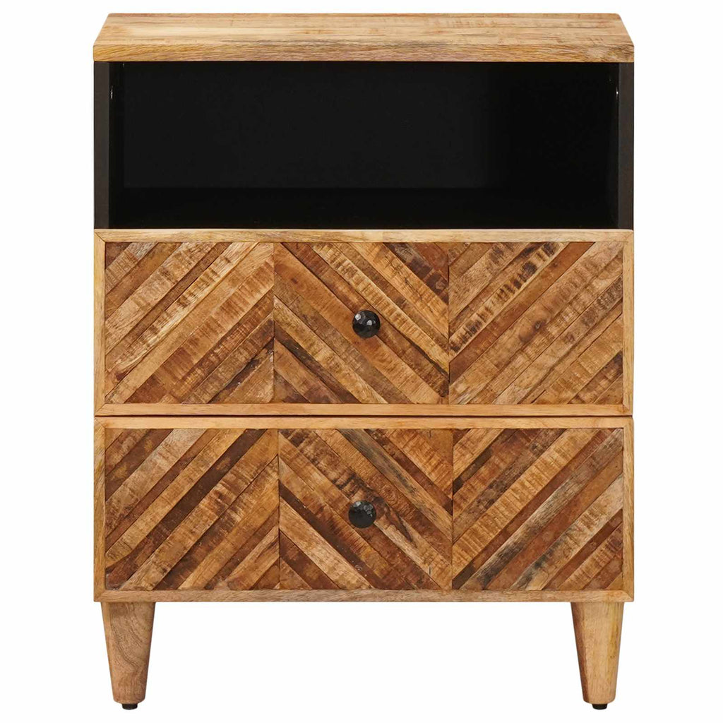 Mesita de Noche Marrón 50 x 33 x 60 cm Madera de mango maciza
