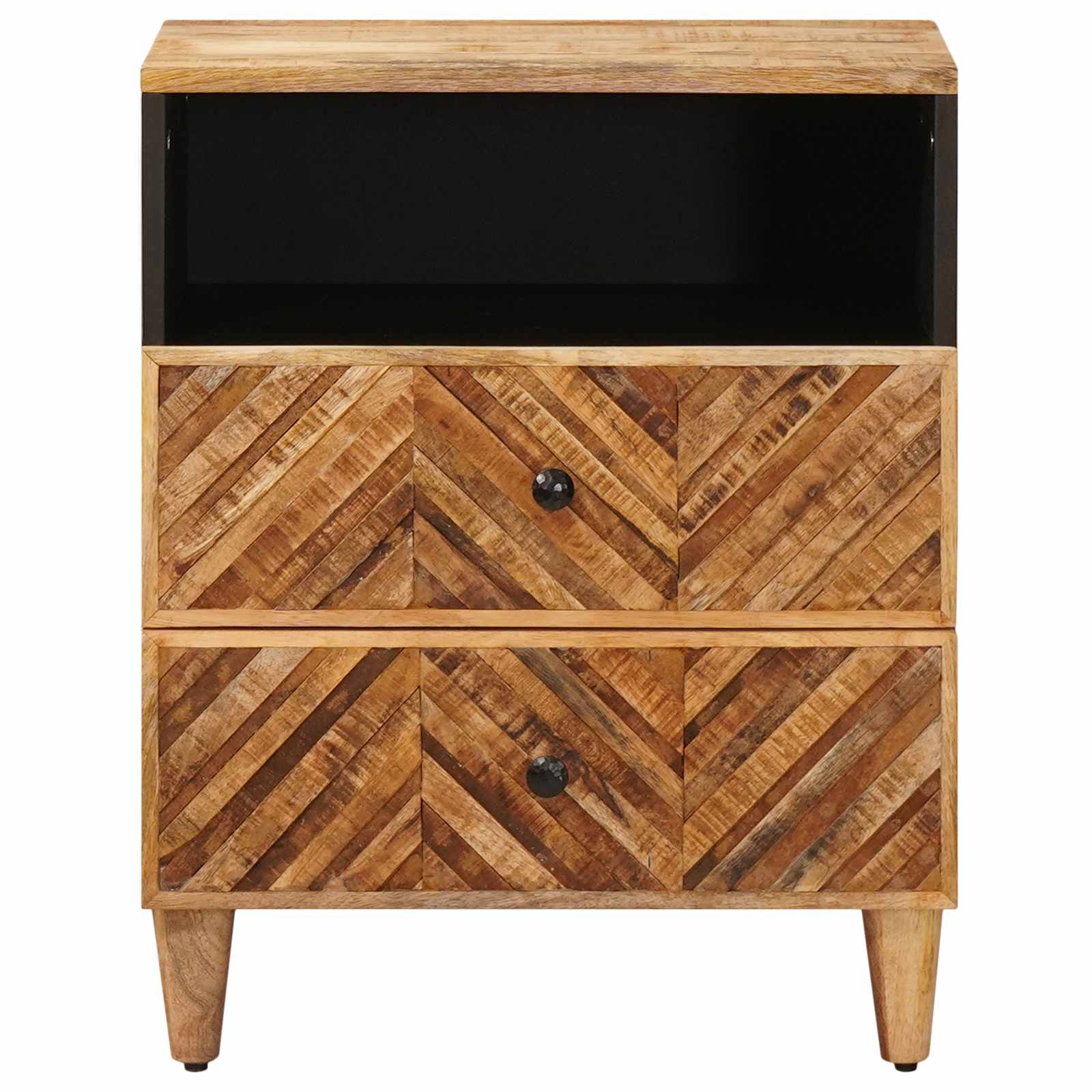 Mesita de Noche Marrón 50 x 33 x 60 cm Madera de mango maciza